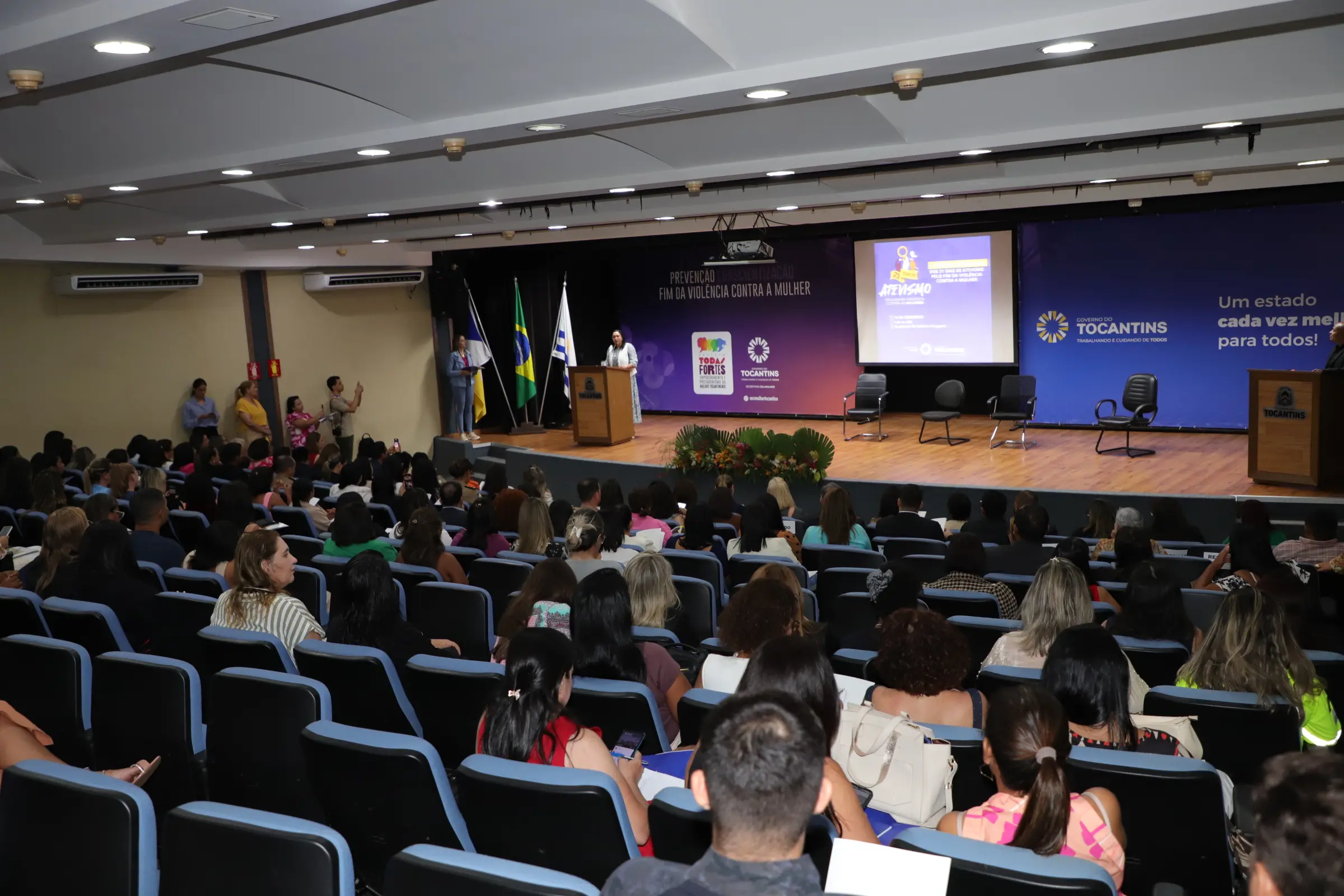 Tocantins realiza 1º Fórum Estadual dos 21 Dias de Ativismo pelo Fim da Violência Contra a Mulher