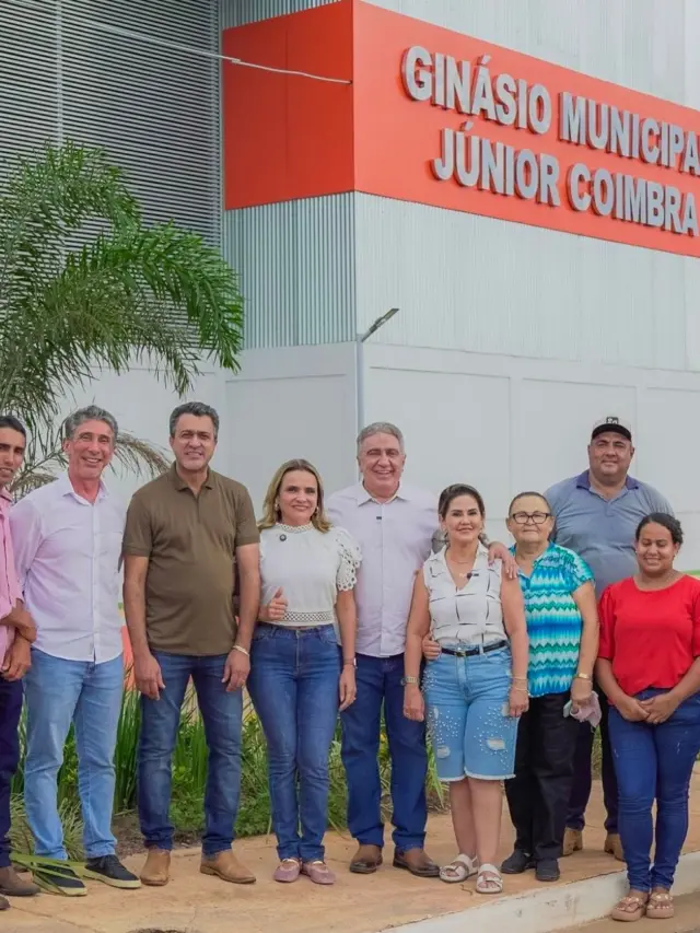 Construído com recursos de Eduardo Gomes, Ginásio Júnior Coimbra é entregue em Goianorte com presença de vários líderes