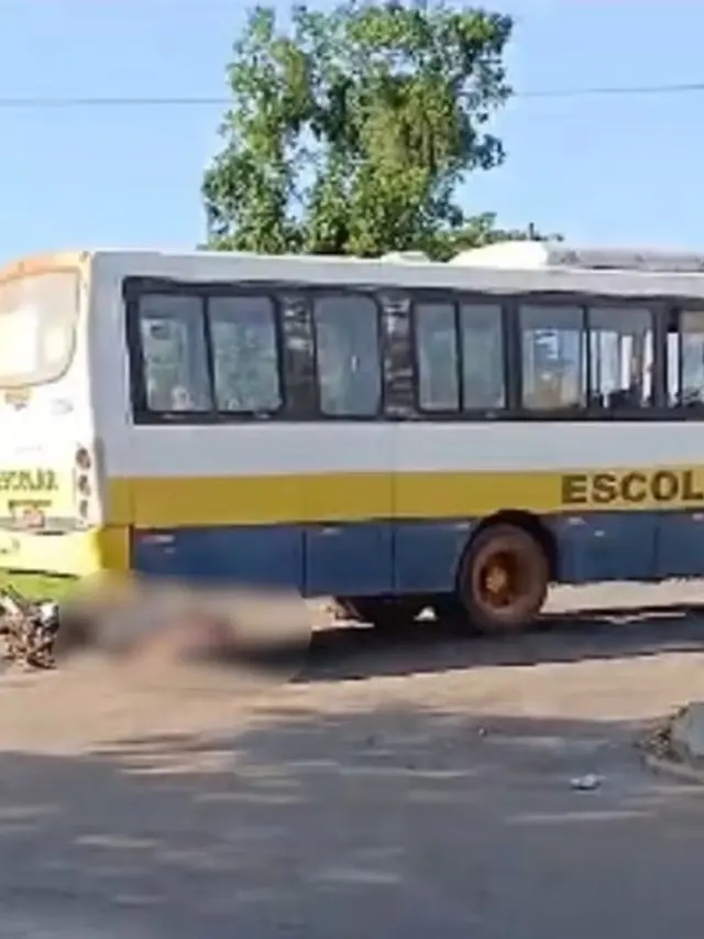 Adolescentes de 18 e 15 anos morrem após serem atropeladas por ônibus escolar em Luzimangues — Foto: Reprodução

