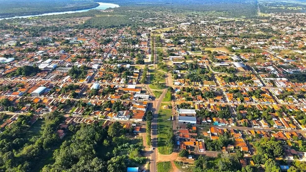 Cidade de Araguatins, região do Bico do Papagaio. — Foto: drone_araguatins/ Redes Sociais