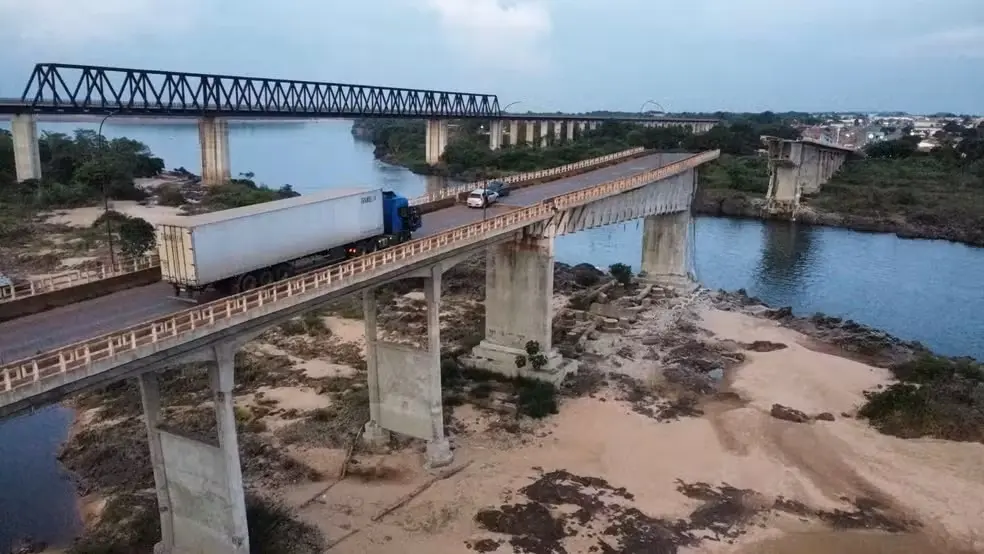 Ponte Juscelino Kubitschek de Oliveira após desabamento — Foto: Francisco Sirianno/Grupo Mirante