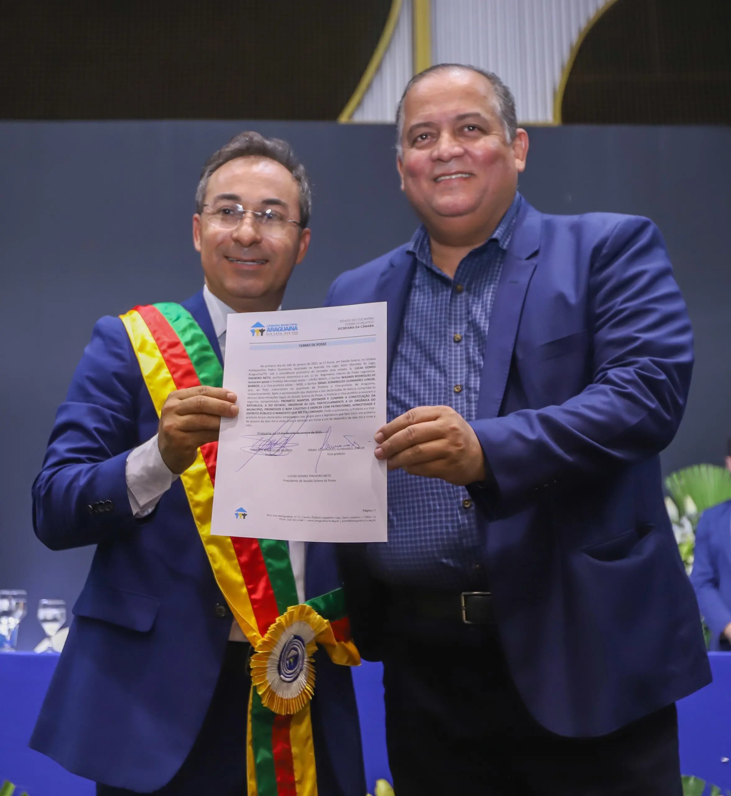 Prefeito Wagner toma posse com ampla presença popular em Araguaína; Eduardo Gomes prestigia e reafirma integral apoio para o novo mandato