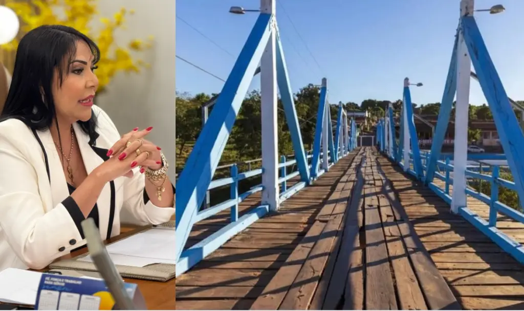 Janad Valcari requer convênio para reconstrução de ponte histórica que está prestes a cair em Ponte Alta