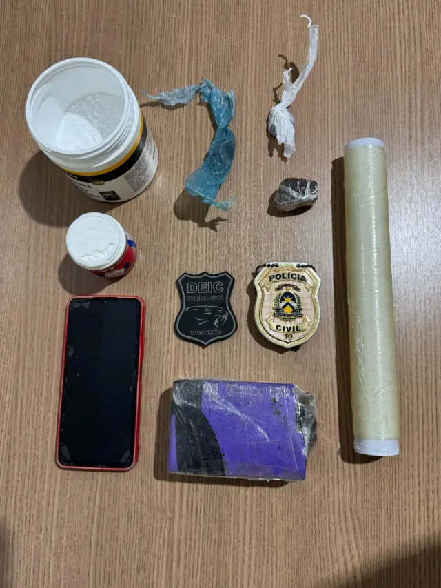 Cocaína foi encontrada dentro de um pote de fermento - Divulgação//SSP