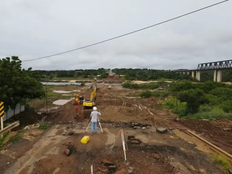 DNIT inicia escavação para construção de ponte entre Aguiarnópolis (TO) e Estreito (MA) — Foto: Divulgação/DNIT DNIT inicia escavação para construção de ponte entre Aguiarnópolis (TO) e Estreito (MA) — Foto: Divulgação/DNIT