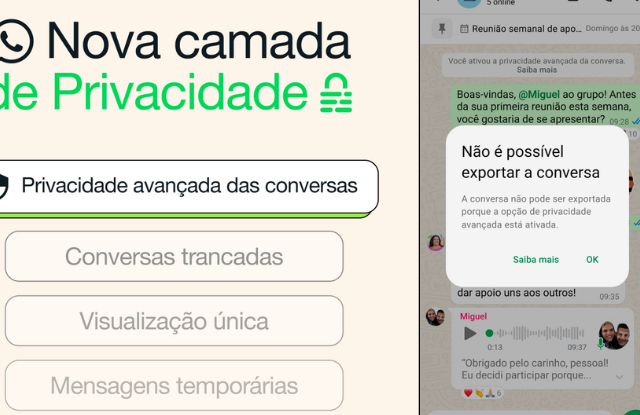 WhatsApp libera nova ferramenta de privacidade — Foto: Divulgação/WhatsApp
