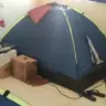 Barraca dentro da secretaria da escola. / Foto: Arquivo pessoal
