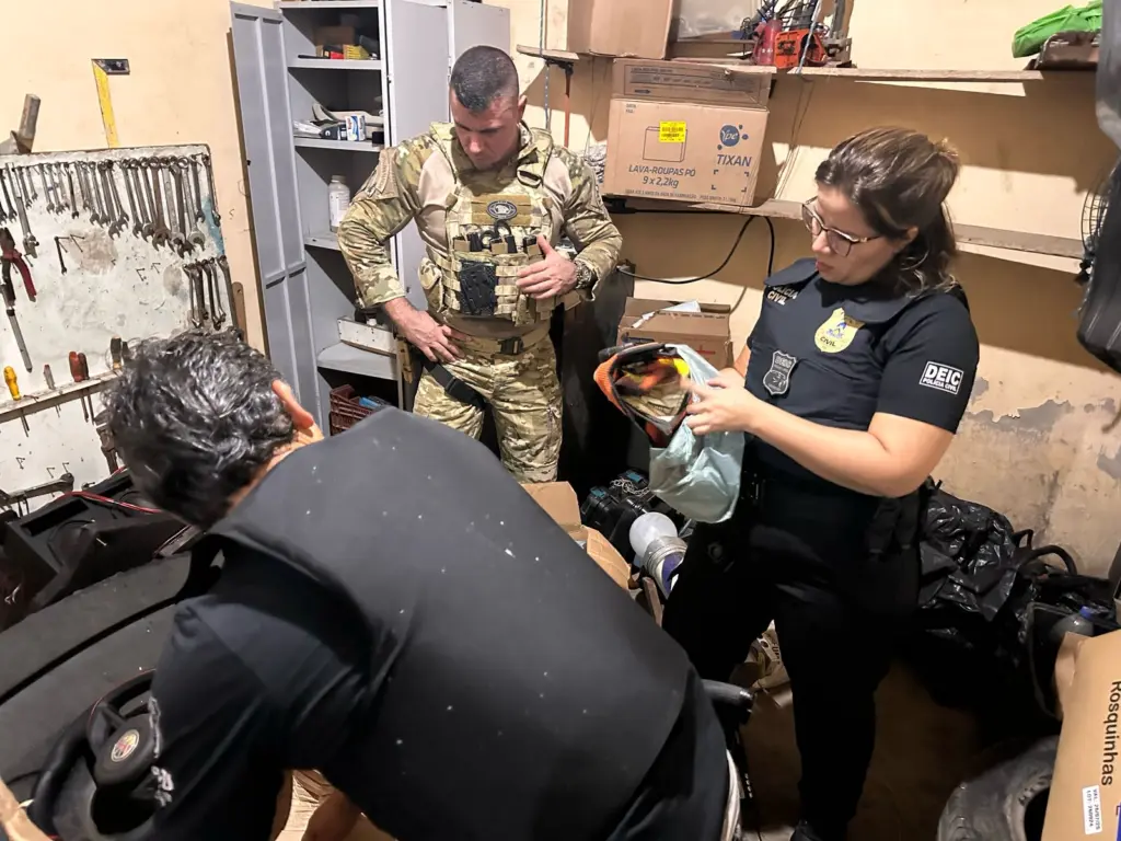  Mandados de busca foram cumpridos em endereços de membros da facção - Foto: Luiz de Castro/Governo do Tocantins