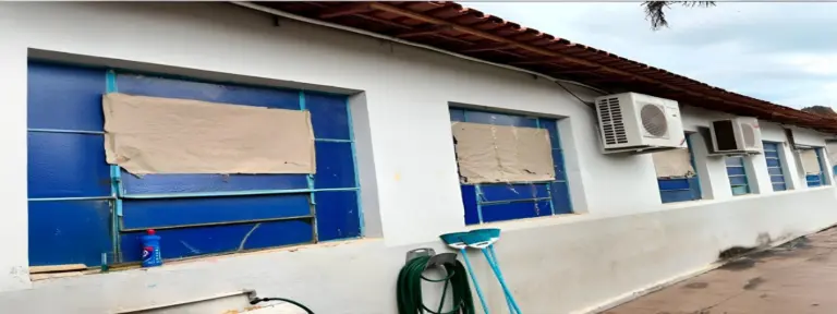 Risco de desabamento e condições precárias são constatados em escola de Novo Acordo