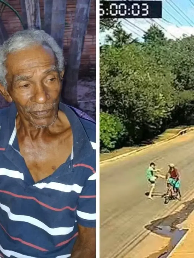 Idoso foi agredido no meio de uma rua de Gurupi — Foto: Arquivo Pessoal/ Reprodução/ TV Anhanguera