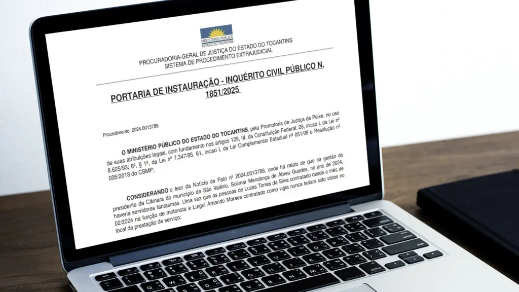 Denúncia de servidores fantasmas na Câmara de São Valério vira alvo de abertura de inquérito Denúncia de servidores fantasmas na Câmara de São Valério vira alvo de abertura de inquérito