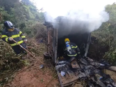 Bombeiros combateram o fogo na zona rural de Araguatins — Foto: Divulgação/Bombeiros
