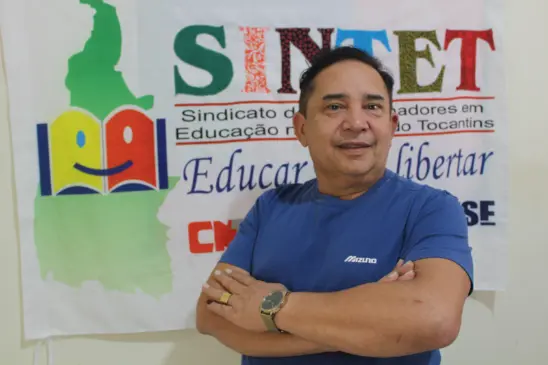 
Foto: Jules Rimet, presidente do Sintet Regional de Augustinópolis. 