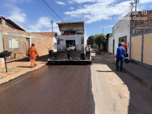 Gurupi retoma obras de pavimentação e recapeamento asfáltico pela cidade