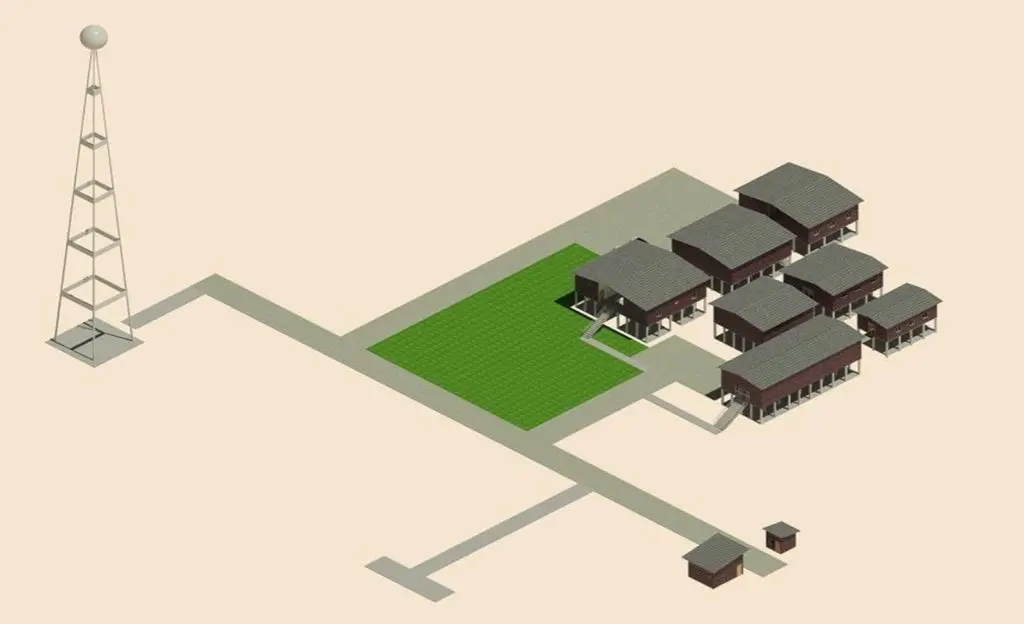 Projeto arquitetônico da futura Estação de pesquisa a ser construída na confluência entre os Rios Araguaia e Tocantins 