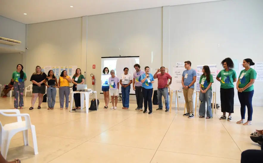 Representantes da etnia Javaé participam de oficina do REDD+ em Lagoa da Confusão, fortalecendo o diálogo sobre preservação ambiental e saberes tradicionais - Foto: Ascom Semarh/Governo do Tocantins