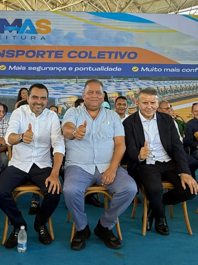 NOVOS ÔNIBUS! Prefeito, Eduardo Gomes e Wanderlei consolidam aproximação política em Palmas; Senador fala em reprise histórico e comemora “ônibus zero-quilômetro de verdade”