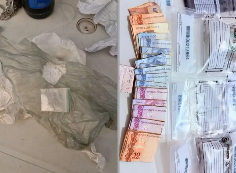 Drogas e dinheiro apreendidos durante operação — Foto: Divulgação/SSPTO