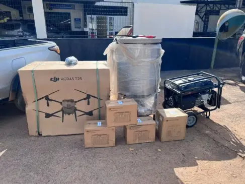 Três suspeitos foram encontrados com os objetos e um veículo, eles foram ouvidos e liberados — Foto: Polícia Militar/Governo do Tocantins