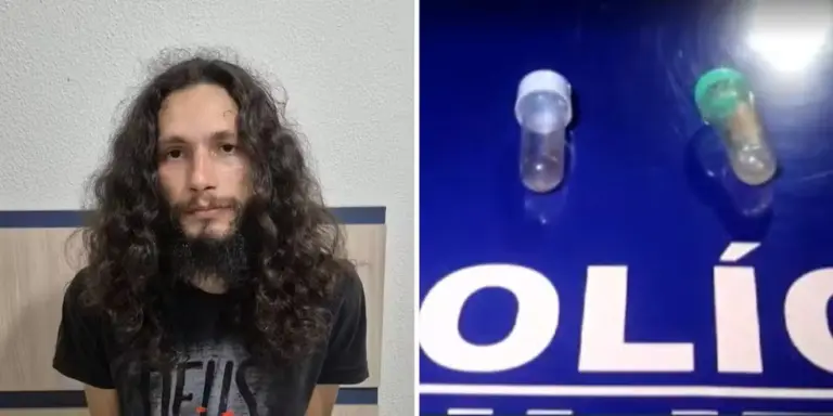 Hallan Richard foi preso por suspeit de oferecer o próprio sêmen dentro de chá para alunas — Foto: Reprodução/Agência Tocantins/TV Anhanguera