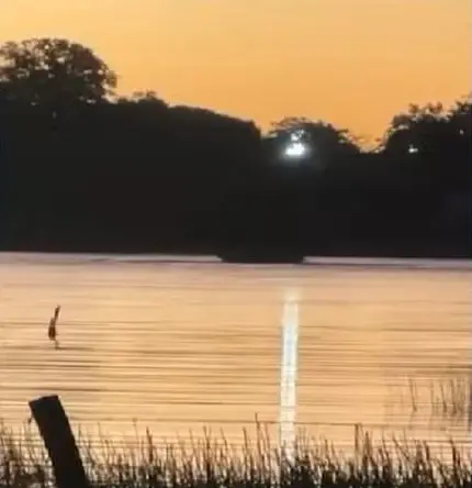 As duas pessoas caíram da canoa em Alvorada — Foto: Reprodução/TV Anhanguera