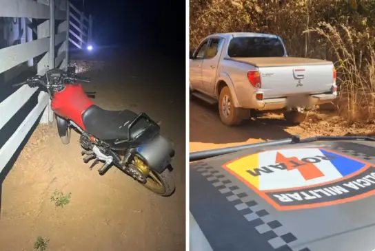 Criminosos roubam casa em propriedade rural e levam caminhonete — Foto: Ascom/PMTO


