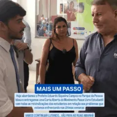 Movimento Passe Livre marca mobilização para esta 6ª e entrega carta aberta a prefeito Eduardo