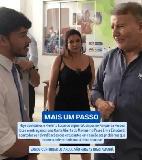 Movimento Passe Livre marca mobilização para esta 6ª e entrega carta aberta a prefeito Eduardo