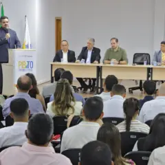 O secretário de Estado do Planejamento e Orçamento, Sergislei de Moura, apresentou os dados do PIB trimestral do Tocantins em evento na sede do Ruraltins, em Palmas - Foto: Adilvan Nogueira/Governo do Tocantins 