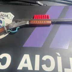 A arma de fogo e as munições apreendidas pela Polícia Civil em Araguaína — Foto: Polícia Civil do Tocantins 