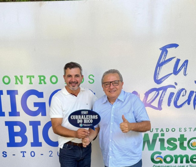 Deputado Wiston Gomes declara apoio a Jair Farias para federal durante o IV Encontro dos Amigos do Bico, em Palmas