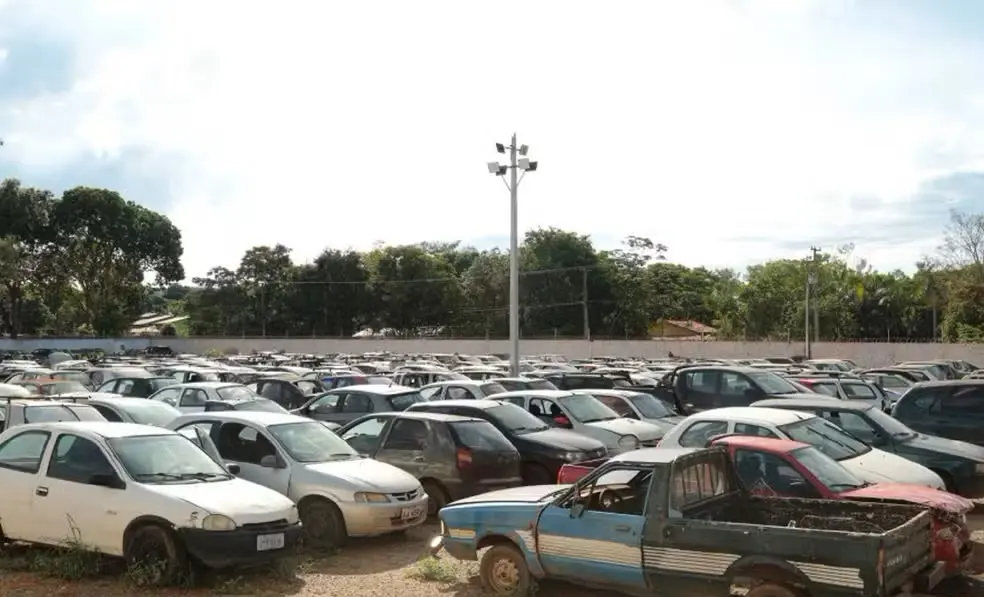 Veículos removidos ou recolhidos pelo Detran no Tocantins podem ir a leilão — Foto: Felix Carneiro/Governo do Tocantins