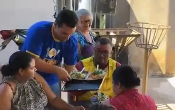 No sul do TO, deputado e vereador montam “restaurante do povo itinerante” com refeição grátis para moradores toda semana