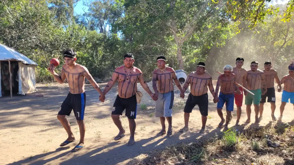 Celebração de nomeação Wake, do povo Xerente, tem danças e cânticos tradicionais - Foto:  Dalvanilde Serra/Governo do Tocantins