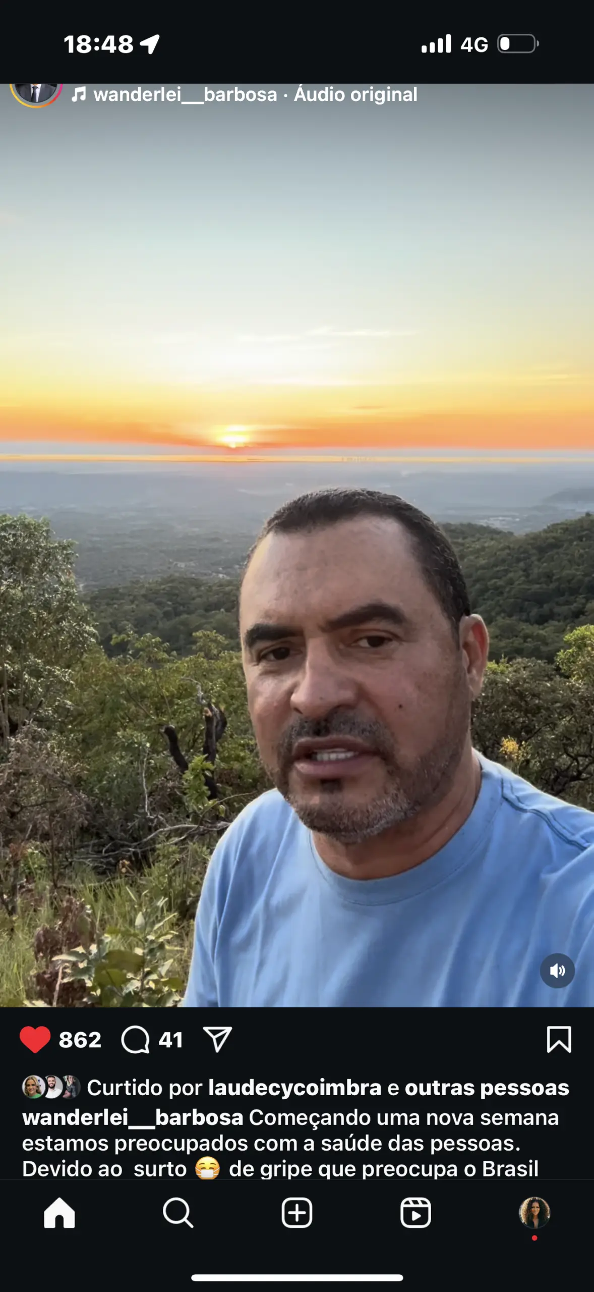 Governador está de licença médica em razão de virose e faz apelo á população contra incêndios 