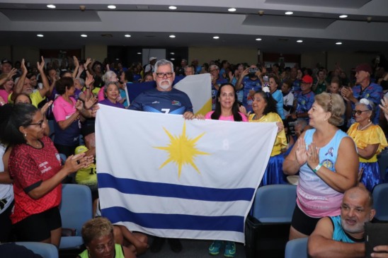 A 5ª Final do Vôlei Adaptado à Melhor Idade aconteceu em Palmas-TO, em janeiro deste ano — Foto: Divulgação