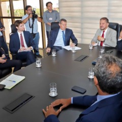 Secretário-chefe da Casa Civil, Deocleciano Gomes, representa o governador e destaca o potencial do Tocantins para novos investimentos suíços - Foto: Aldemar Ribeiro/Governo do Tocantins