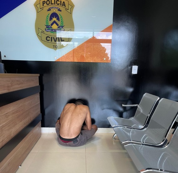 Homem foi conduzido até a Central de Atendimento da Polícia Civil em Araguatins - Foto: Polícia Civil do Tocantins 