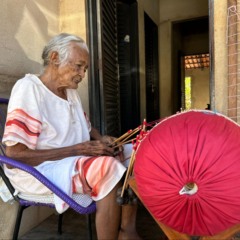 Dona Regina de 102 anos desenvolve bordado de labirinto - Foto: Marcelo Rodrigues/Governo do Tocantins 
