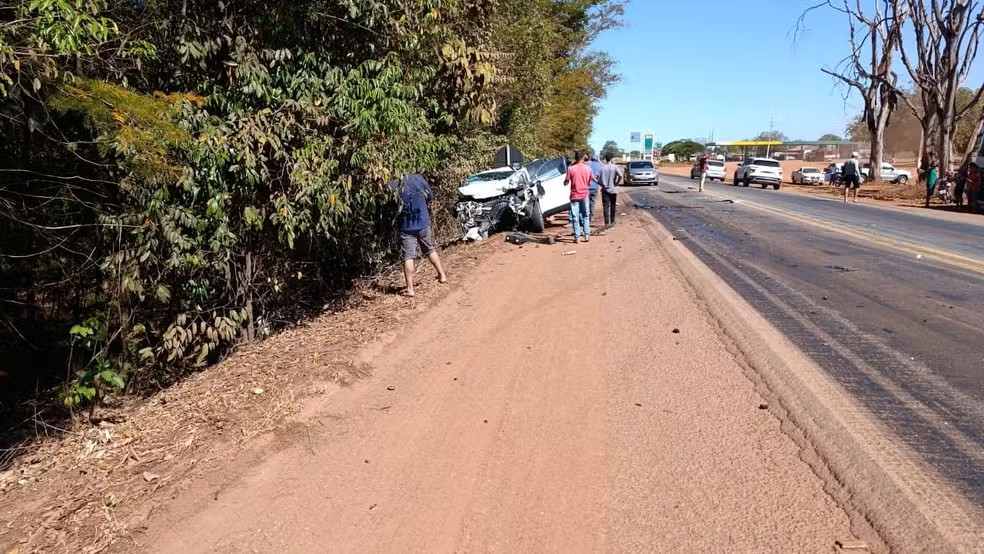 Acidente aconteceu em trecho da BR-153 que passa por Fátima — Foto: Divulgação/Instagram @onlinesdeparaíso