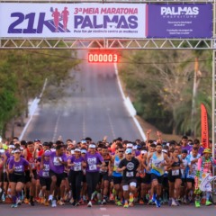 Meia-maratona de Palmas mobiliza mais de mil pessoas na corrida contra a violência às mulheres