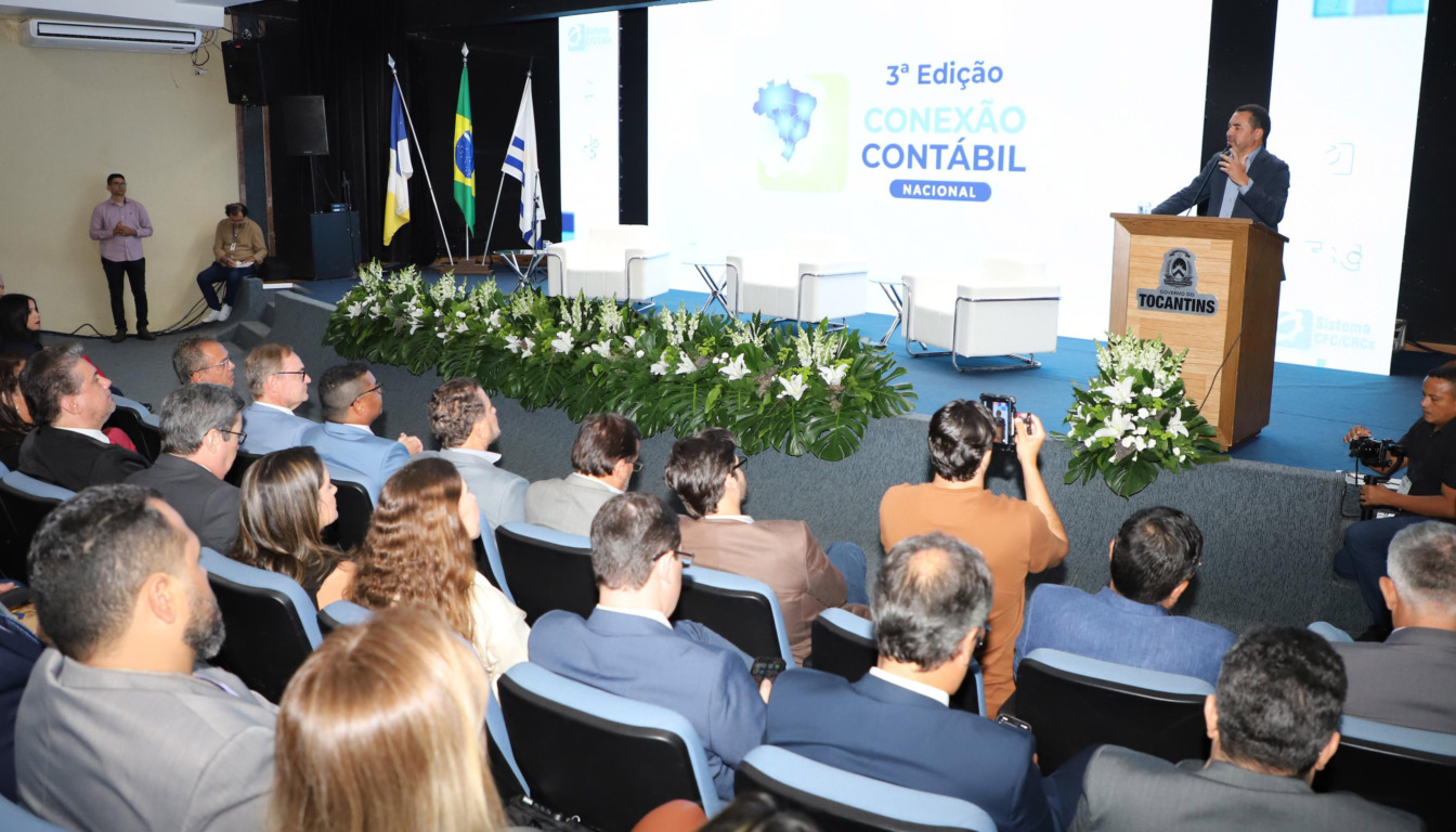 Governador Wanderlei Barbosa durante a abertura da 3ª edição do Conexão Contábil Nacional, realizado no auditório do Palácio Governador José Wilson Siqueira Campos - Foto: Adilvan Nogueira 