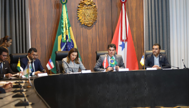 Governador Wanderlei Barbosa participou, nesta terça-feira, 12, em Belém/PA, da 1ª Reunião Ordinária da Assembleia Geral dos Governadores da Amazônia Legal de 2025 - Foto: Esequias Araújo/Governo do Tocantins