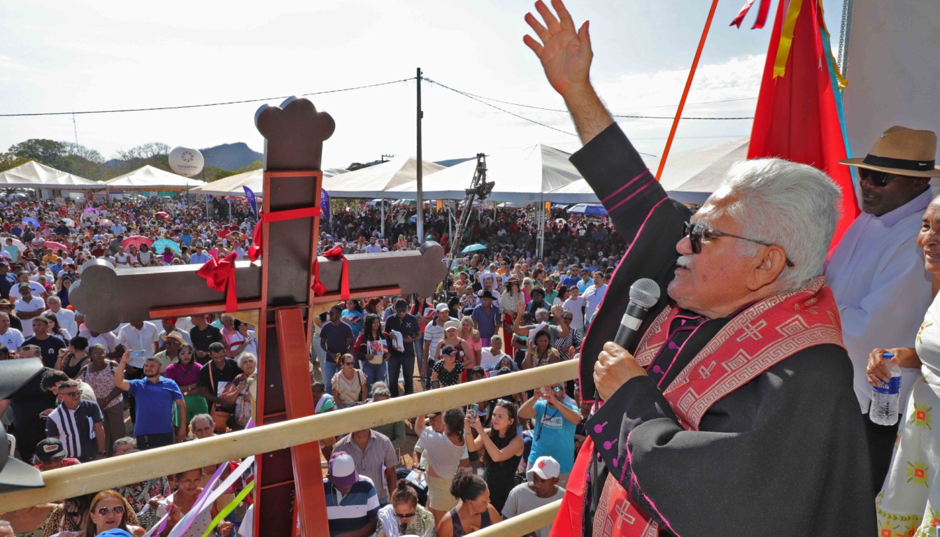 Missa campal realizada no povoado Senhor do Bonfim, ponto alto das celebrações no dia 15 de agosto - Foto: Márcio Vieira/Governo do Tocantins 