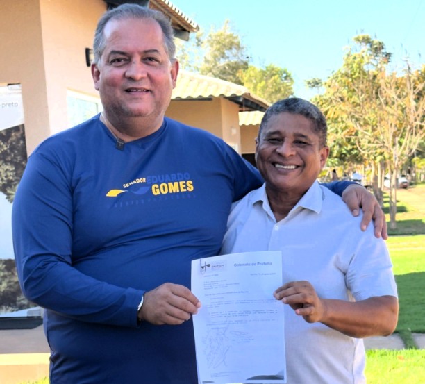 Senador Eduardo Gomes anuncia construção de ginásio, manutenção de estradas vicinais e calçamento em São Félix; investimentos somam mais de R$ 4 milhões