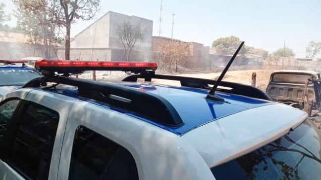 Local incendiado em Dianópolis, no Tocantins — Foto: Divulgação/Polícia Militar