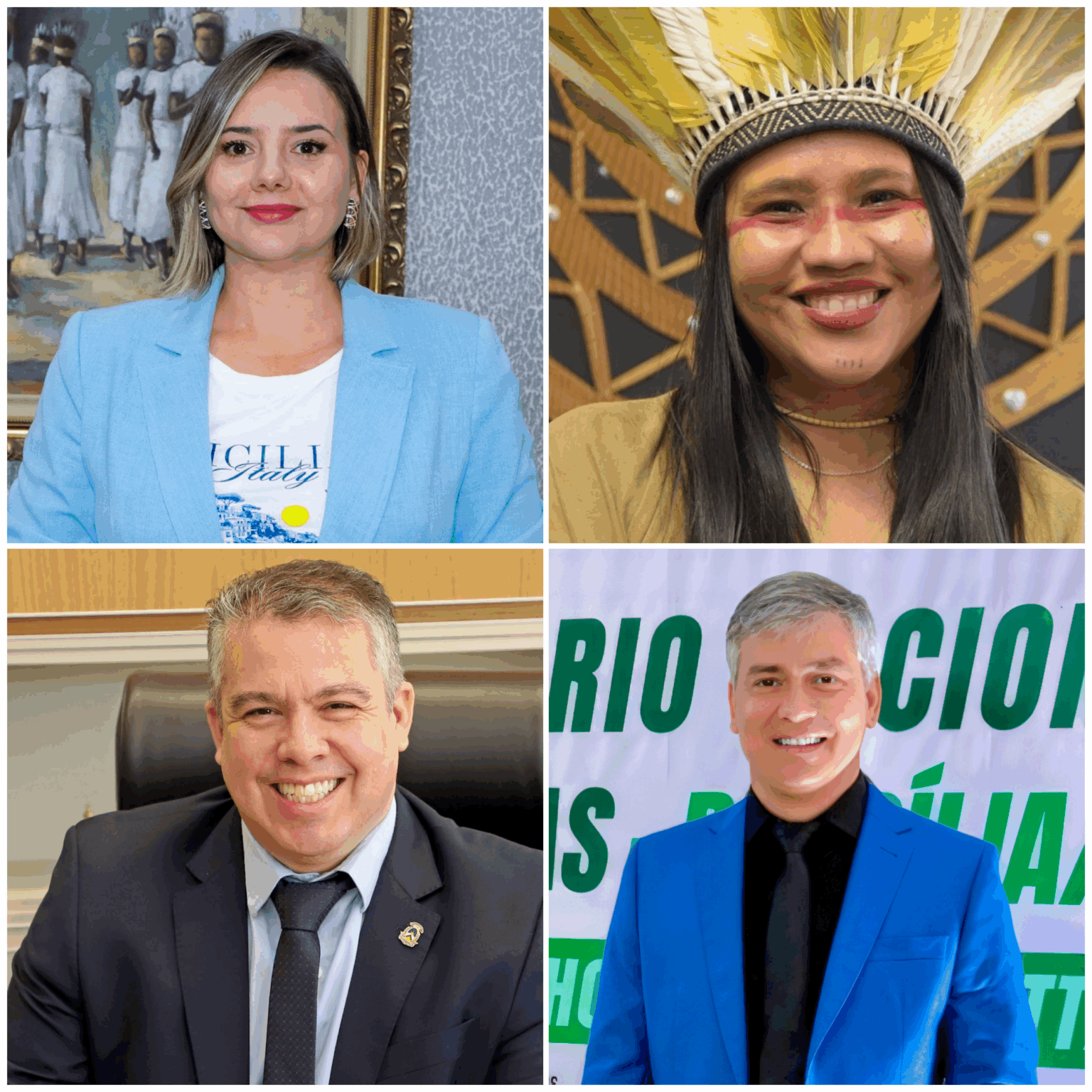 Ana Carina Mendes Souto, Narubia Silva Werreria, Wellingthon Júnior Silveira e Thiago Lopes Benfica - Foto: Montagem/Divulgação