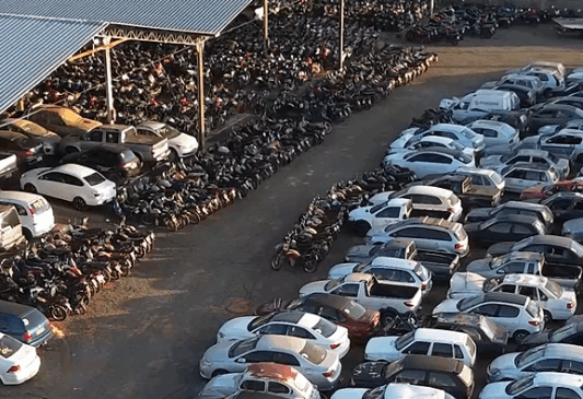  Leilão dos mais de 300 veículos acontece de forma online, tendo os interessados que realizar o cadastro no site da empresa responsável para participarem - Foto: Ascom Detran/TO