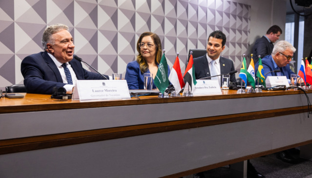 Em reunião do Brics, governador Laurez garante participação ativa do Tocantins na construção de soluções globais de desenvolvimento e sustentabilidade - Foto: Vinicius Santa Rosa/Governo do Tocantins 