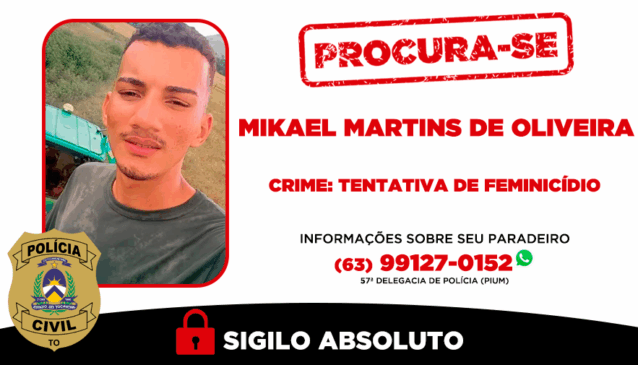 Informações podem ser repassadas, de forma anônima, pelo telefone (63) 9127-0152; o sigilo é garantido - Foto: Dicom SSP/TO